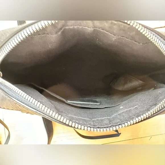 All Saints Kepi gray leather crossbody with whip stitch details - Picture 7 of 8